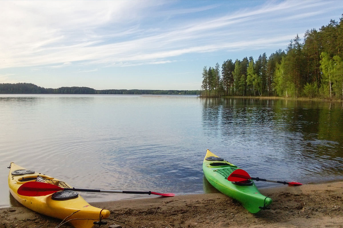 Rent a kayak and explore lake Saimaa