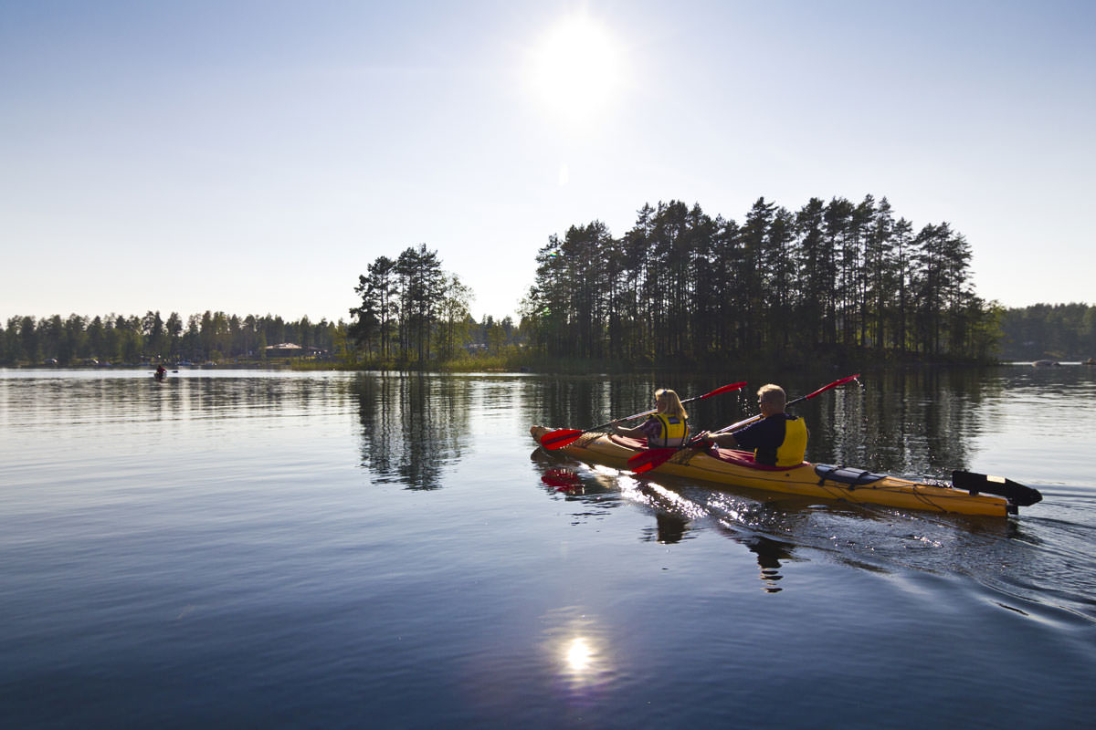 Rent a kayak and explore lake Saimaa